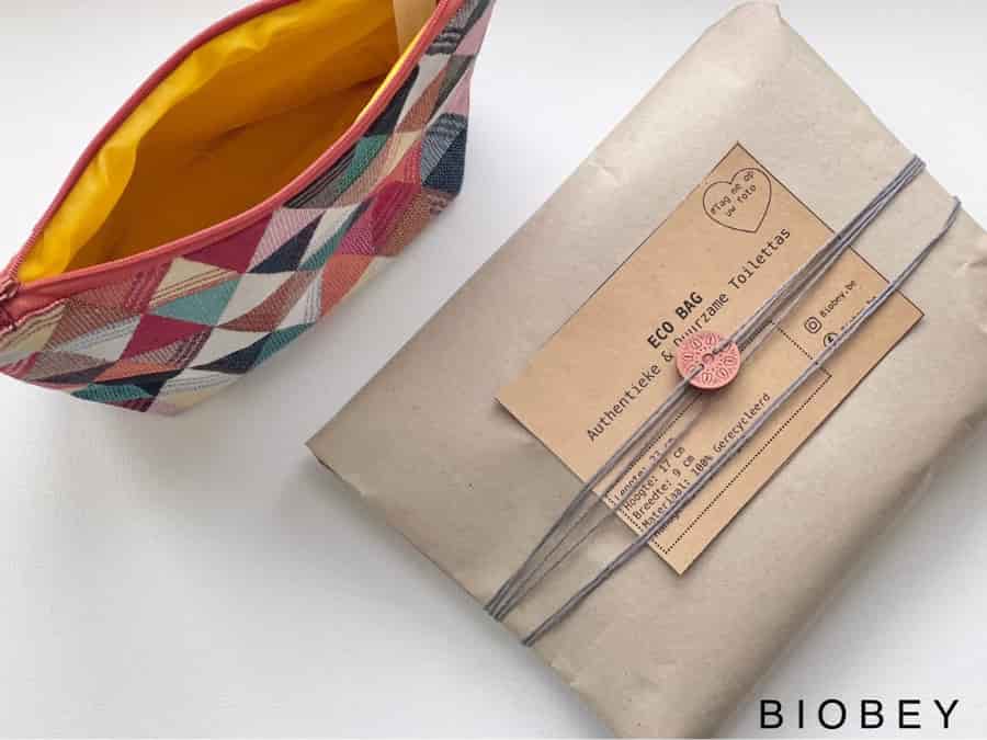 Emballages cadeaux Biobey 100 % sans plastique et écologiques, trousse de beauté recyclée fabriquée à partir de matériaux d'occasion