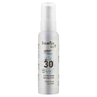 Le spray solaire bio pour peaux sensibles SPF 30 protège votre peau en toute sécurité contre les rayons UVA