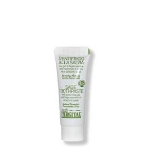 Kleine tube tandpasta met salie-extract