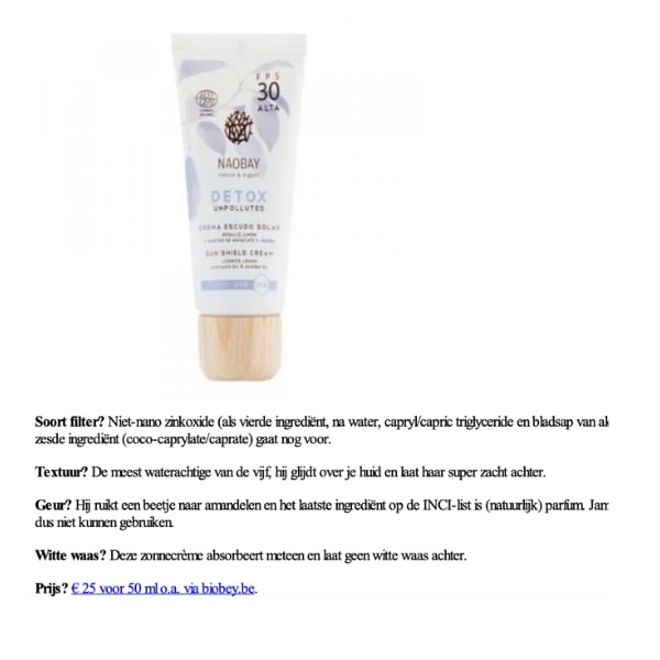 Biobey natuurlijke minerale zonnecrème geselecteerd als beauty favoriet door Libelle en Feeling